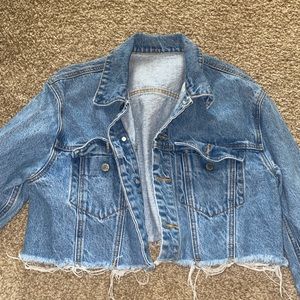 Cropped jean jacket
